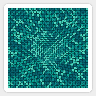 Warped Metaballs Pattern (Teal) Magnet